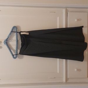 Gray and black plaid long high waisted skirt